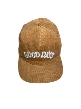LIKE NEW! UNISEX 100% Cotton Corduroy MADEWELL Embroidered Brown Hat